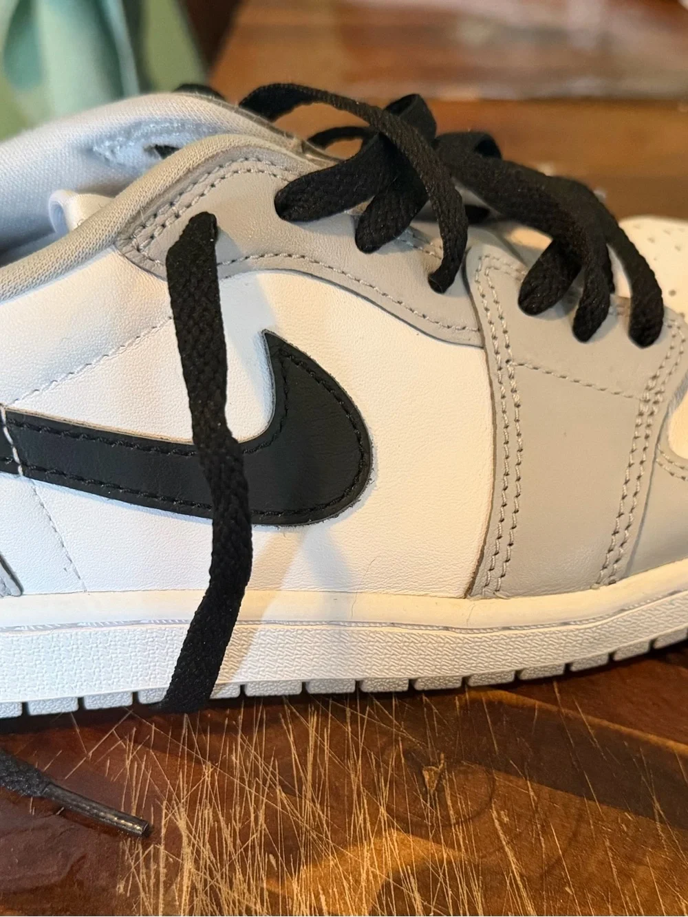 Jordan Men’s White, Gray and Black Low-Top Sneakers